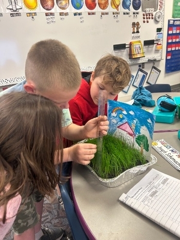 Linked image to 2nd Grade studying turfgrass agronomy.
